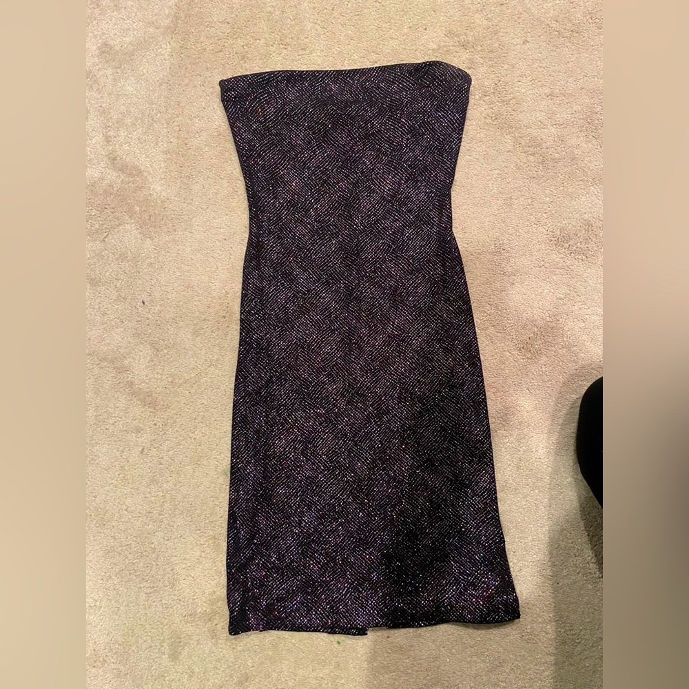 EUC black sparkly  mini tube dress